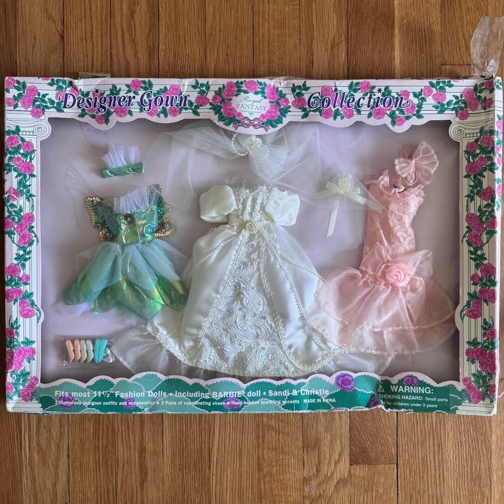 Vintage Royal Fantasy Brass Key Keepsakes Designer Doll Gown Collection Barbie
